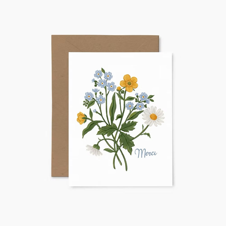 Carte de souhaits - Fleurs sauvages