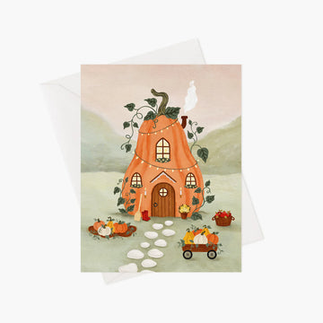 Carte de souhaits - Maison Citrouille
