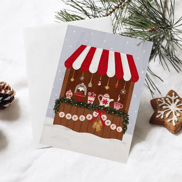 Carte de Noël - Marché de Noël allemand