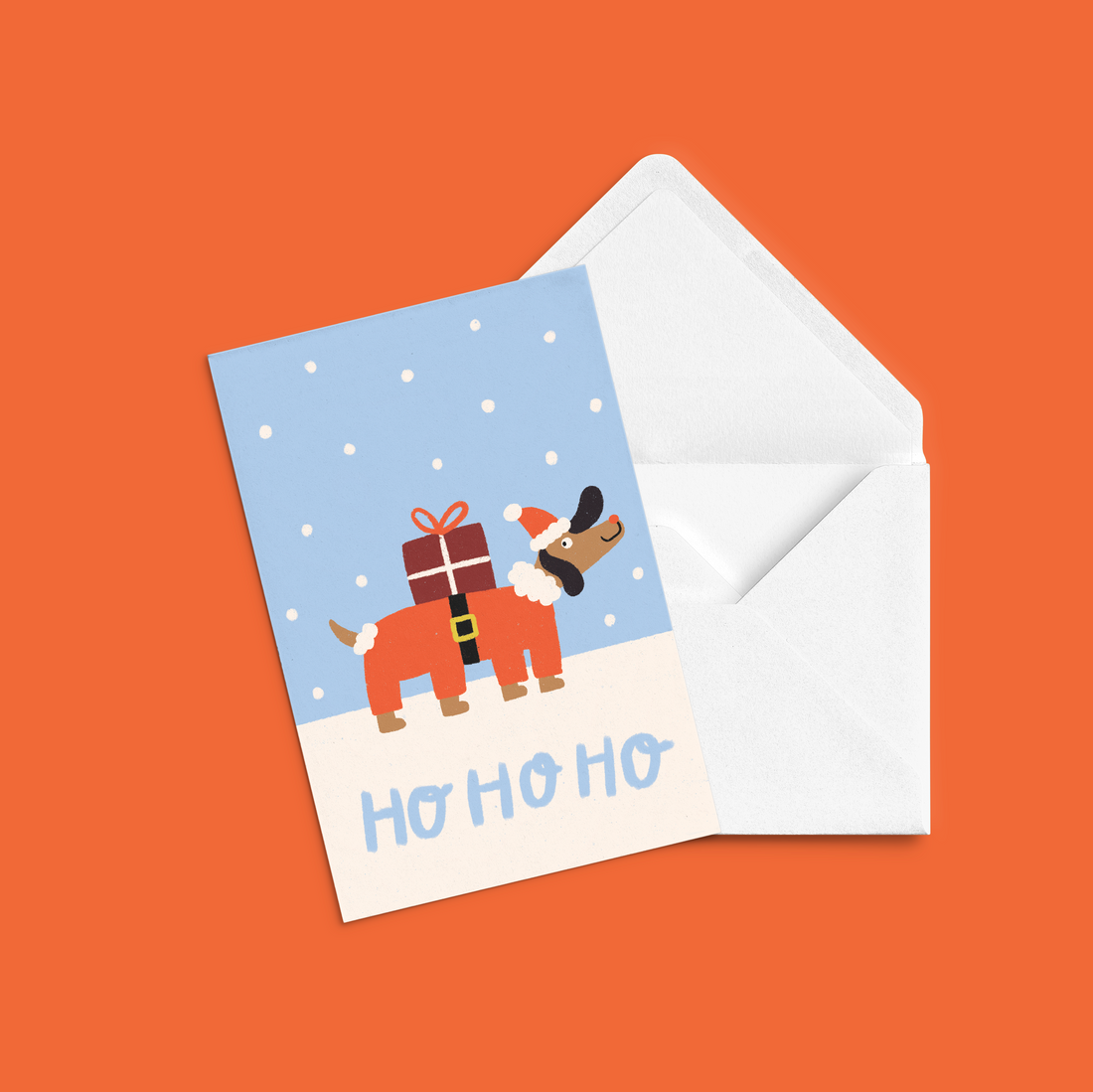 Carte de Noël - Chien de Noël