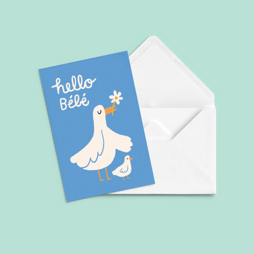 La carte de souhait - Hello bébé