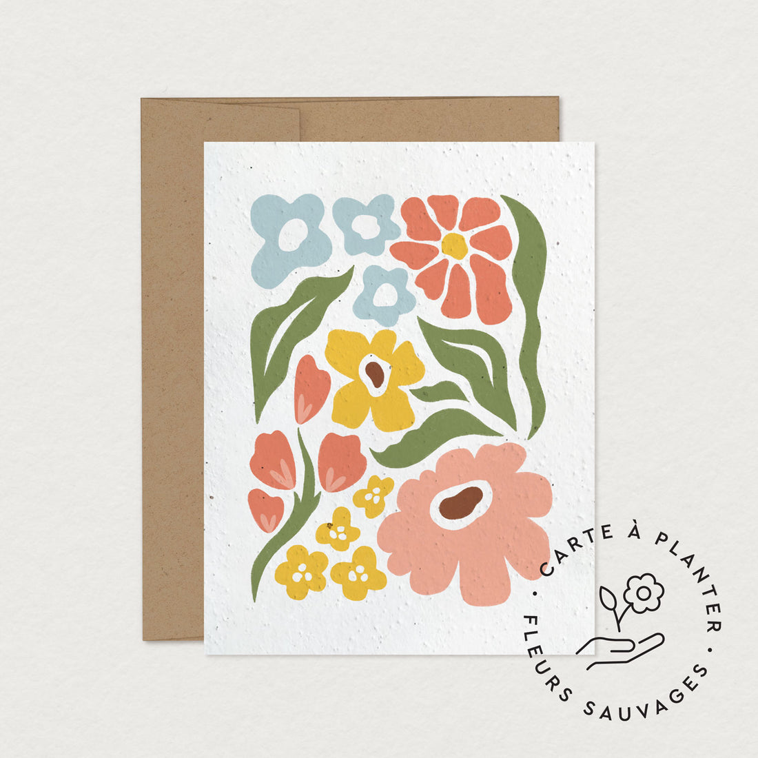 Carte de souhaits - Marché de fleurs (à planter)
