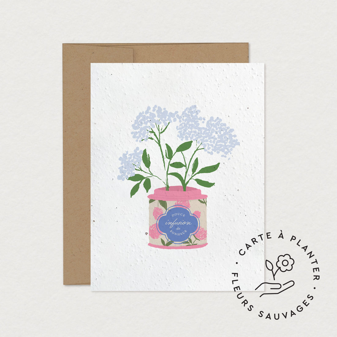 Carte de souhaits - Infusion de bonheur (à planter)