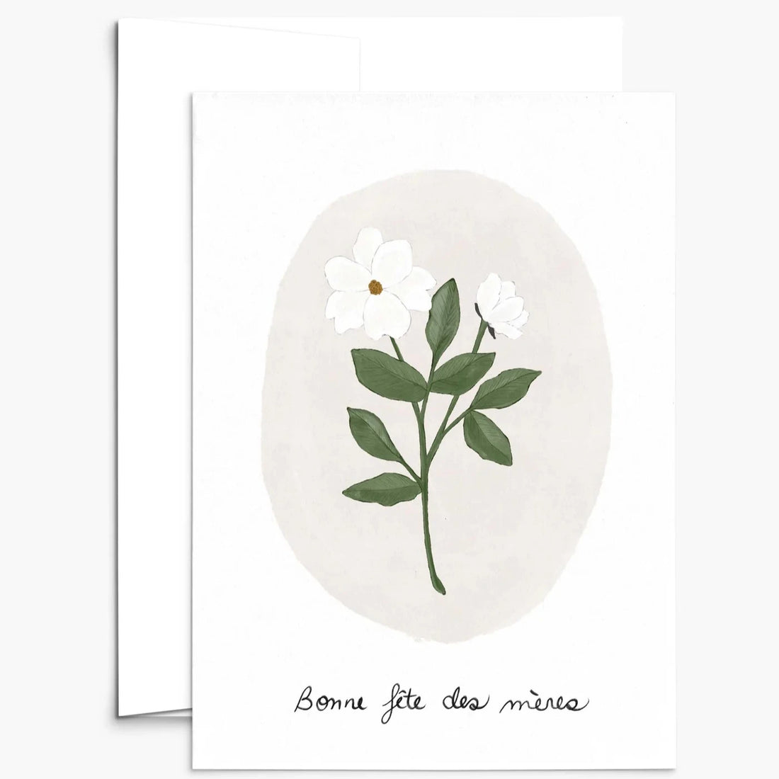 Carte de souhaits - Fleur blanche