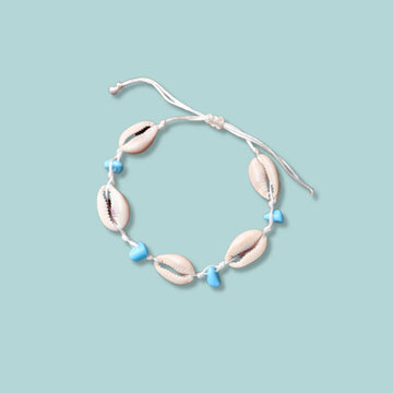 Bracelet - Cowrie bleu