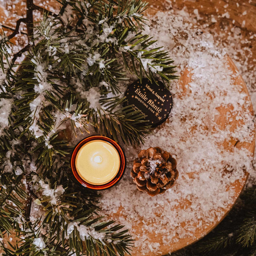 Bougie de Noël - Étoile filante