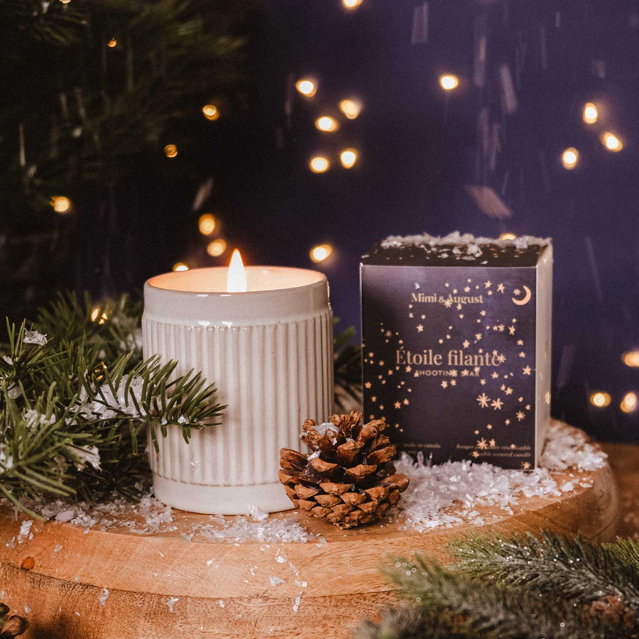 Bougie de Noël - Étoile filante