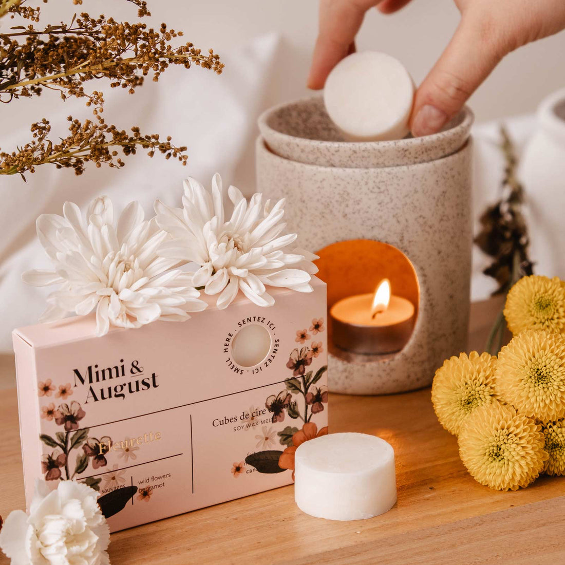 Cubes de cire - Fleurette