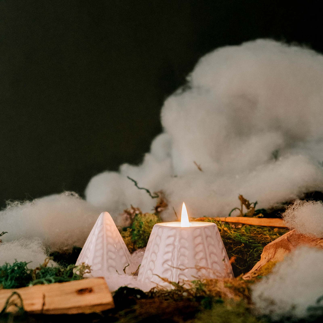 Bougie décorative - Le petit sapin blanc