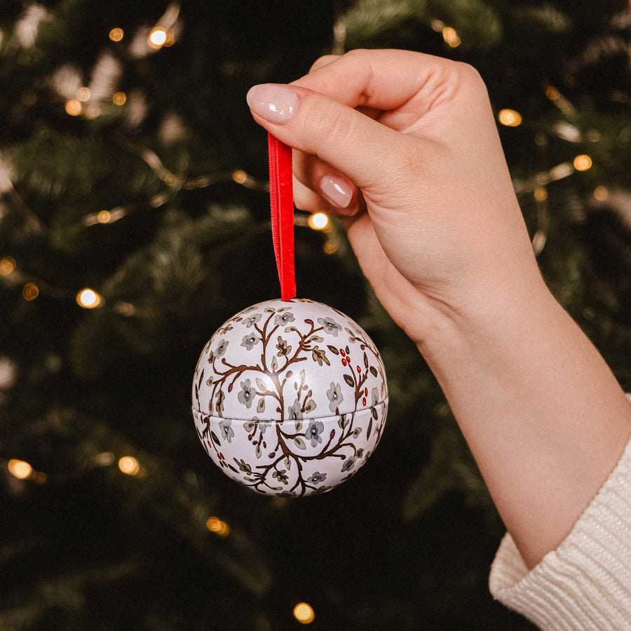 Bougie ornement de Noël - Fleur d'hiver