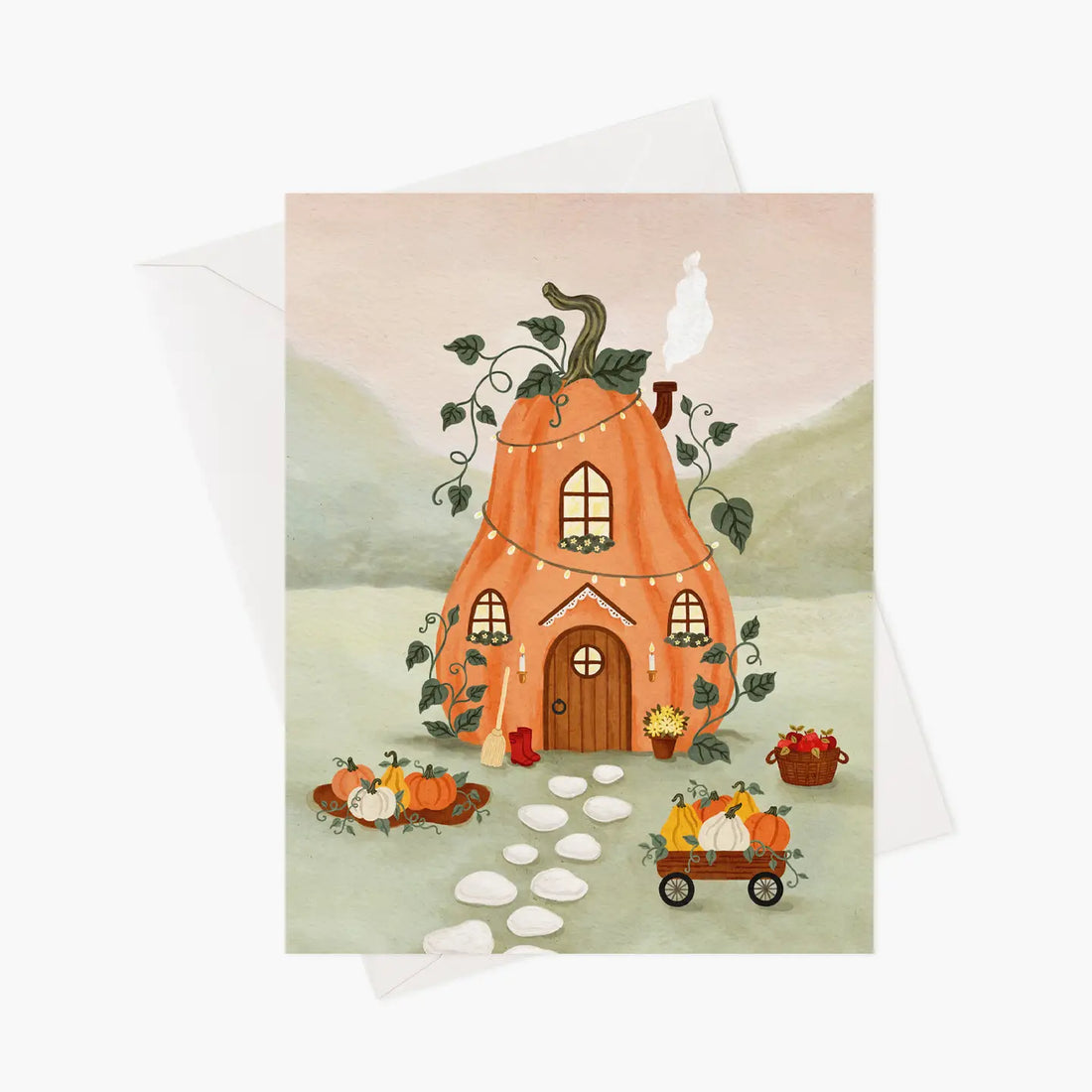 Carte de souhaits - Maison de citrouille