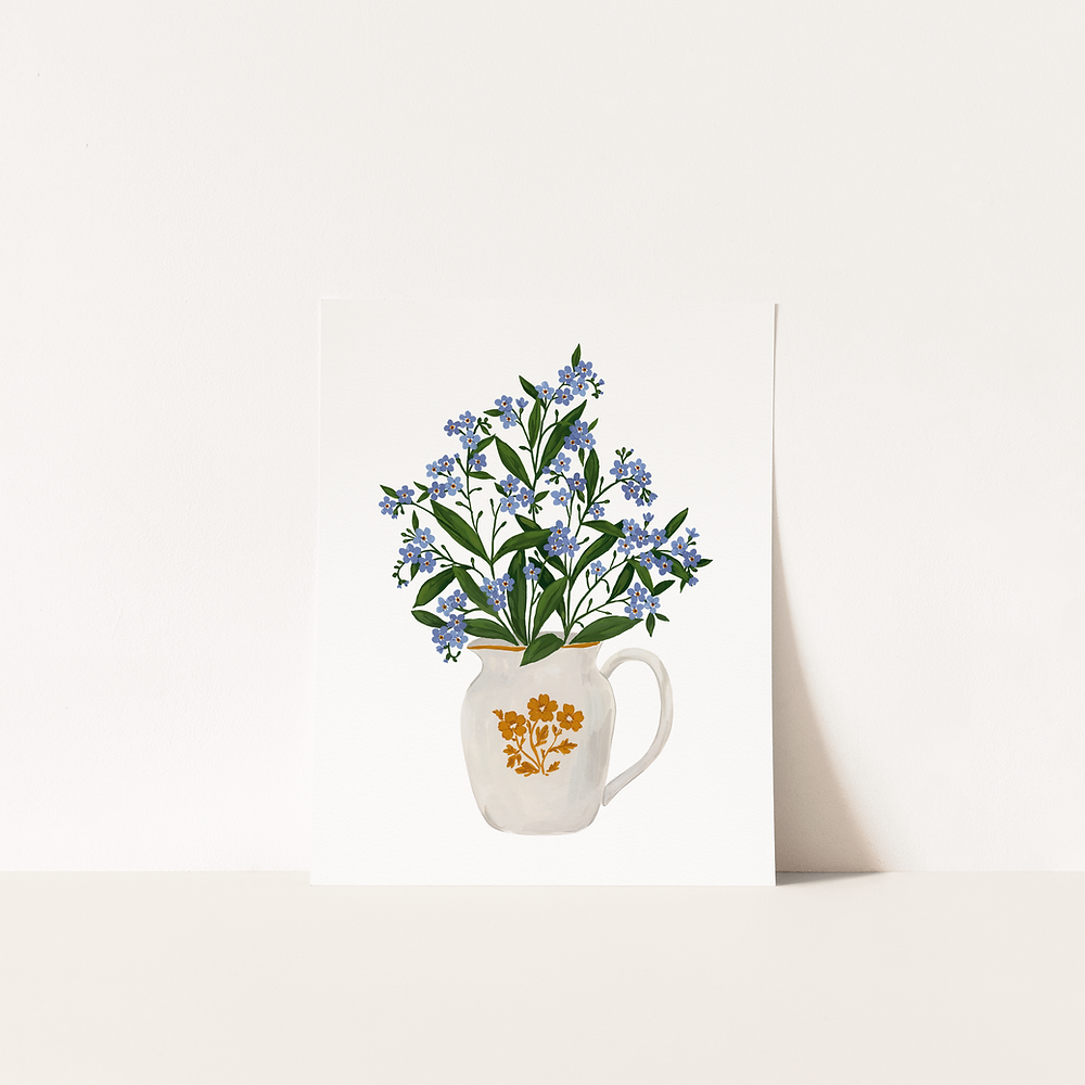 Affiche - Bouquet de myosotis
