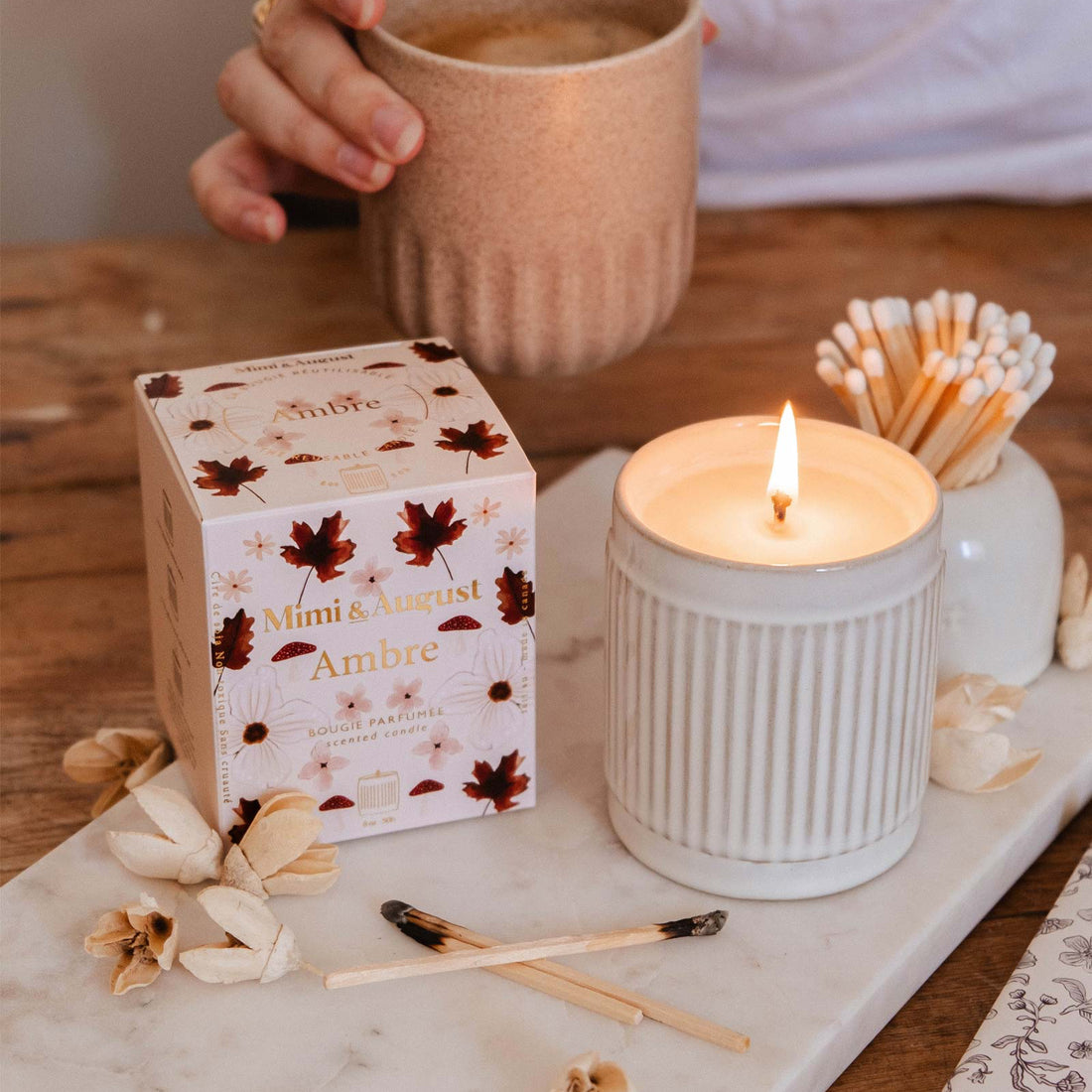 Bougie réutilisable - Ambre