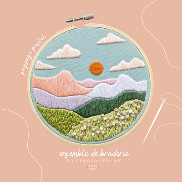 Ensemble de broderie - Paysage pastel