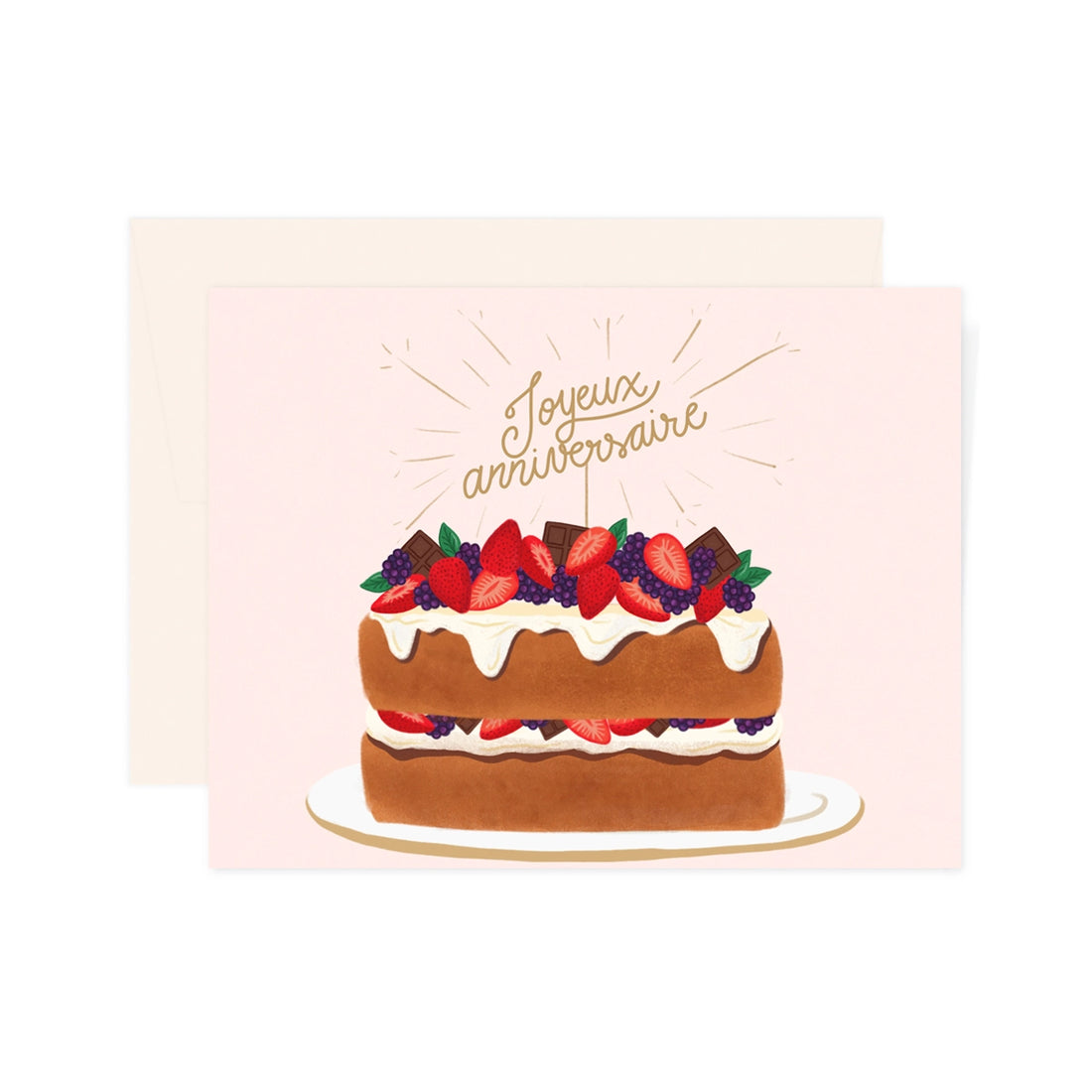 Carte de souhaits - Gâteau d'anniversaire