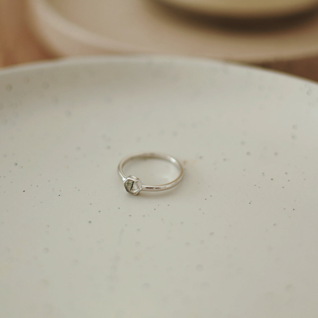 Bague - Moss Agate