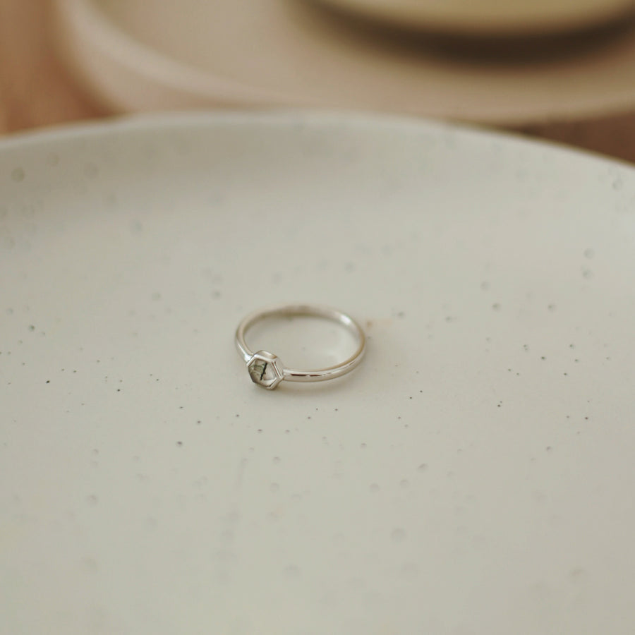 Bague - Moss Agate