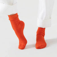 Chaussettes côtelées en coton peigné