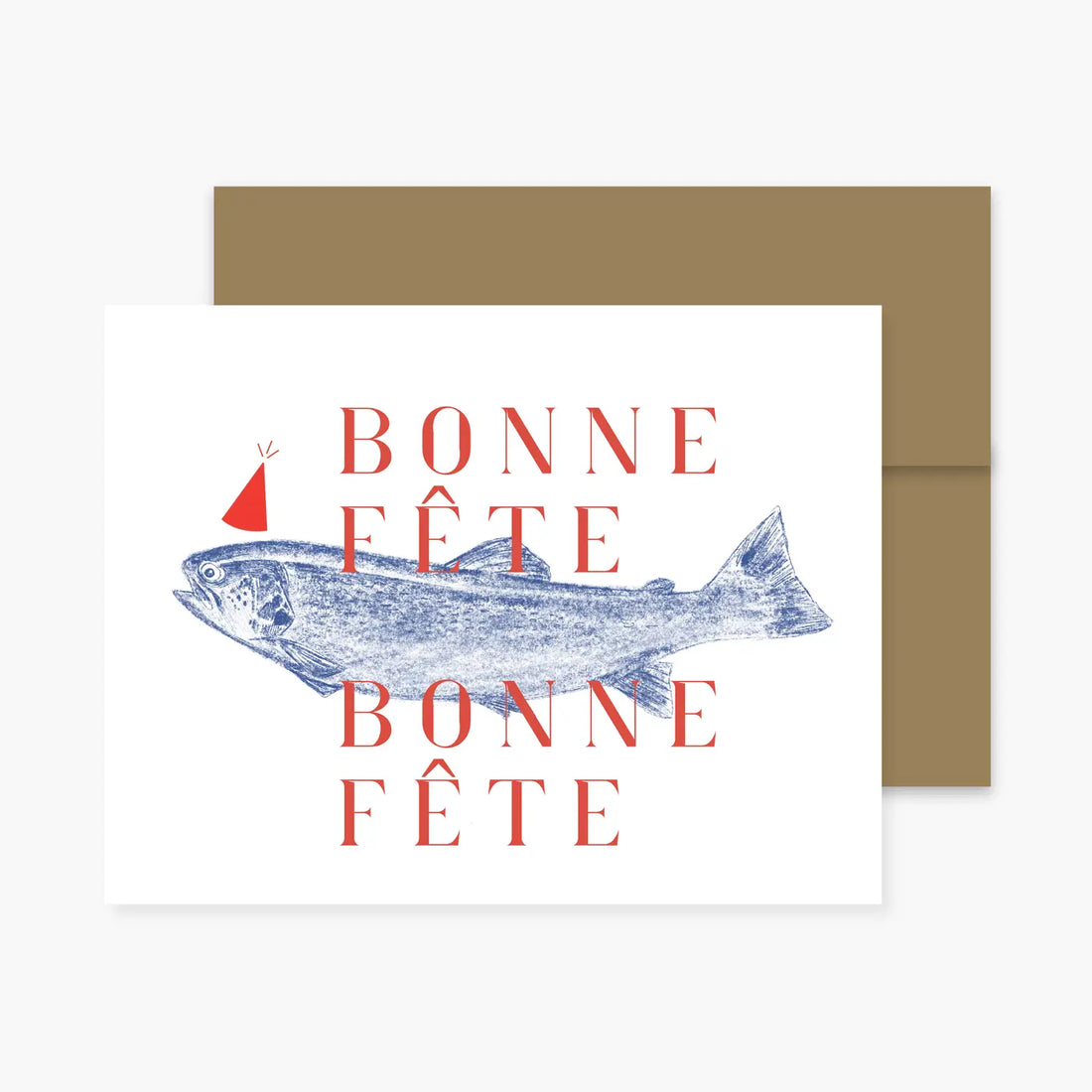 Carte de souhaits - Bonne fête Truite