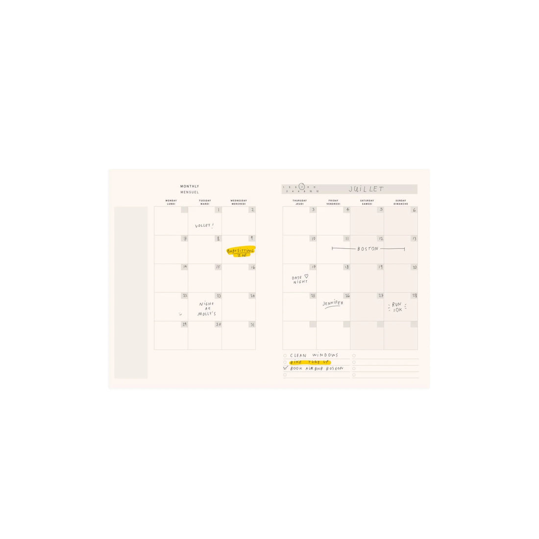 Agenda non daté - Bouquet