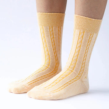 Chaussettes torsadées - Creamsicle