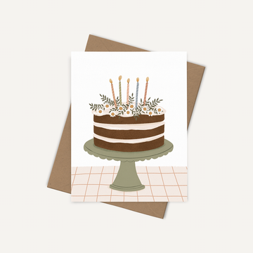 Carte de souhaits - Gâteau d'anniversaire