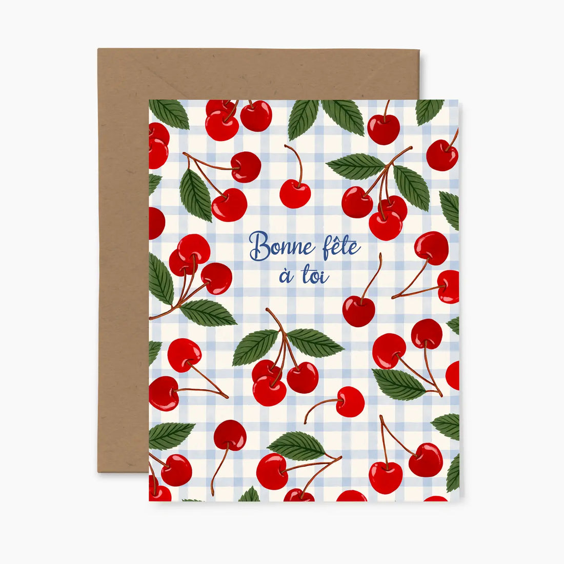 Carte de souhaits - Cerises Bonne fête