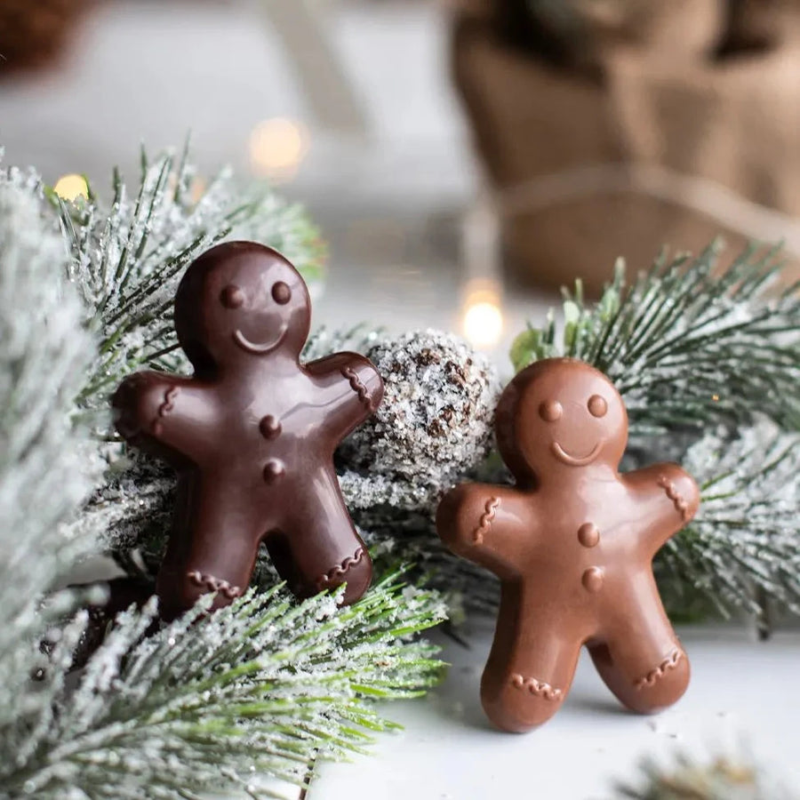 Duo bonhommes pain d'épices en chocolat