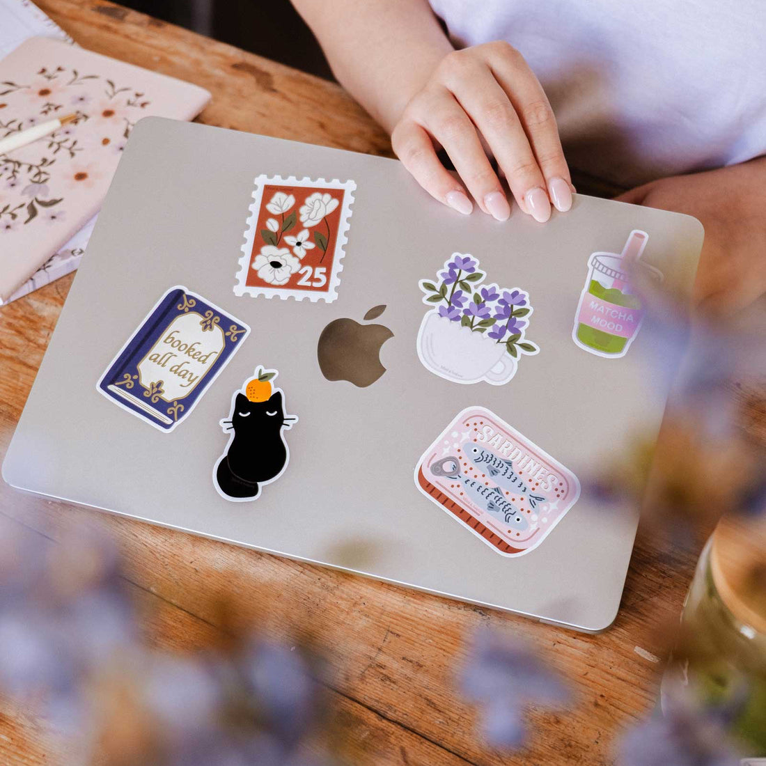 Autocollant - Tasse Fleurs