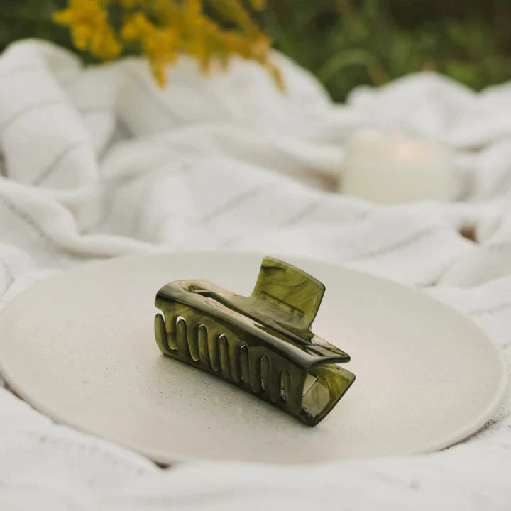 Demi-pince à cheveux - Vert forêt