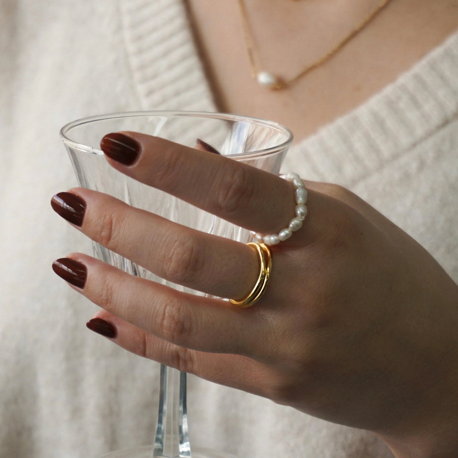 Bague en perles d'eau douce - Nacara