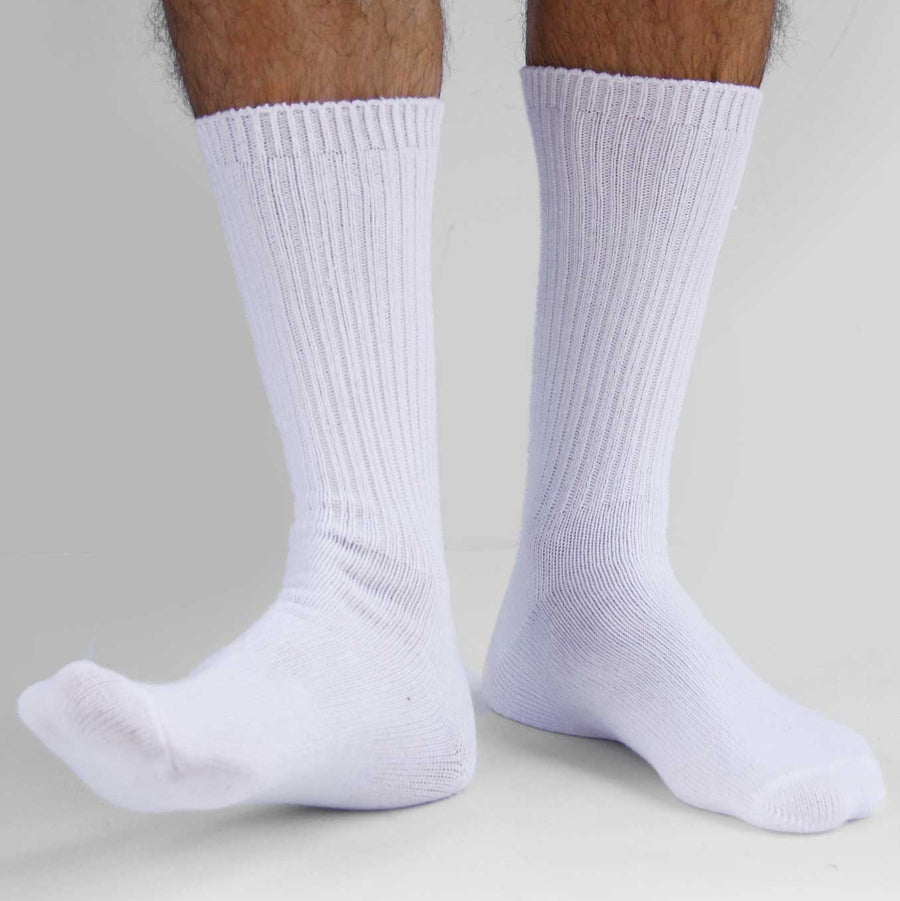 Chaussettes en coton teint - Blanc