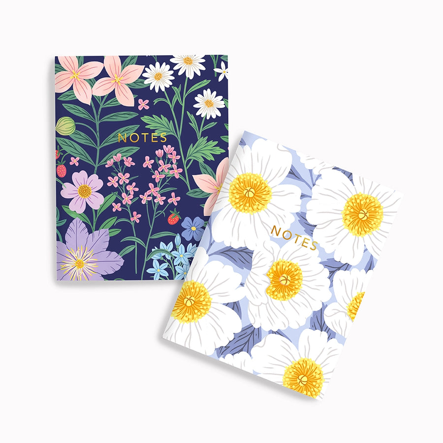 Ensemble de carnets de poche - Fleurs Willa et pivoines lilas