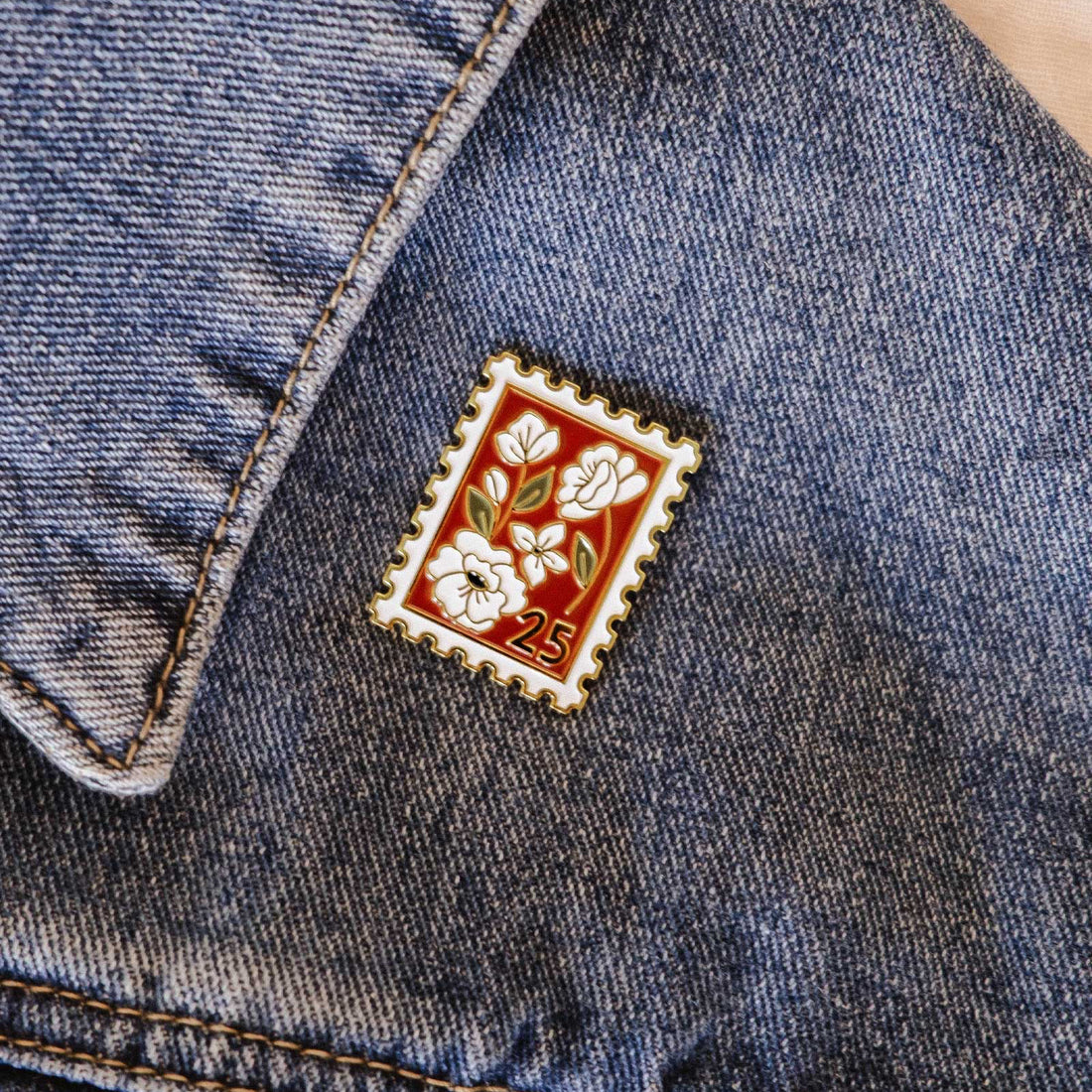 Épinglette - Timbre Fleur