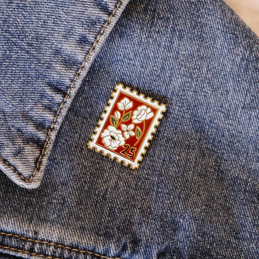 Épinglette - Timbre Fleur