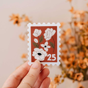 Autocollant - Timbre Fleur