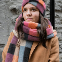 Très grand foulard molletonné bouclé
