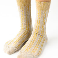 Chaussettes torsadées - Gris doré