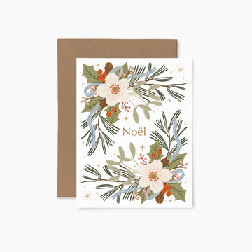 Carte de Noël - Fleurs de Noël