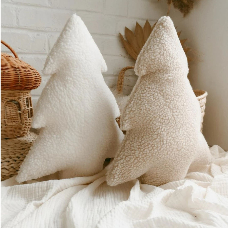 Coussin sapin en sherpa