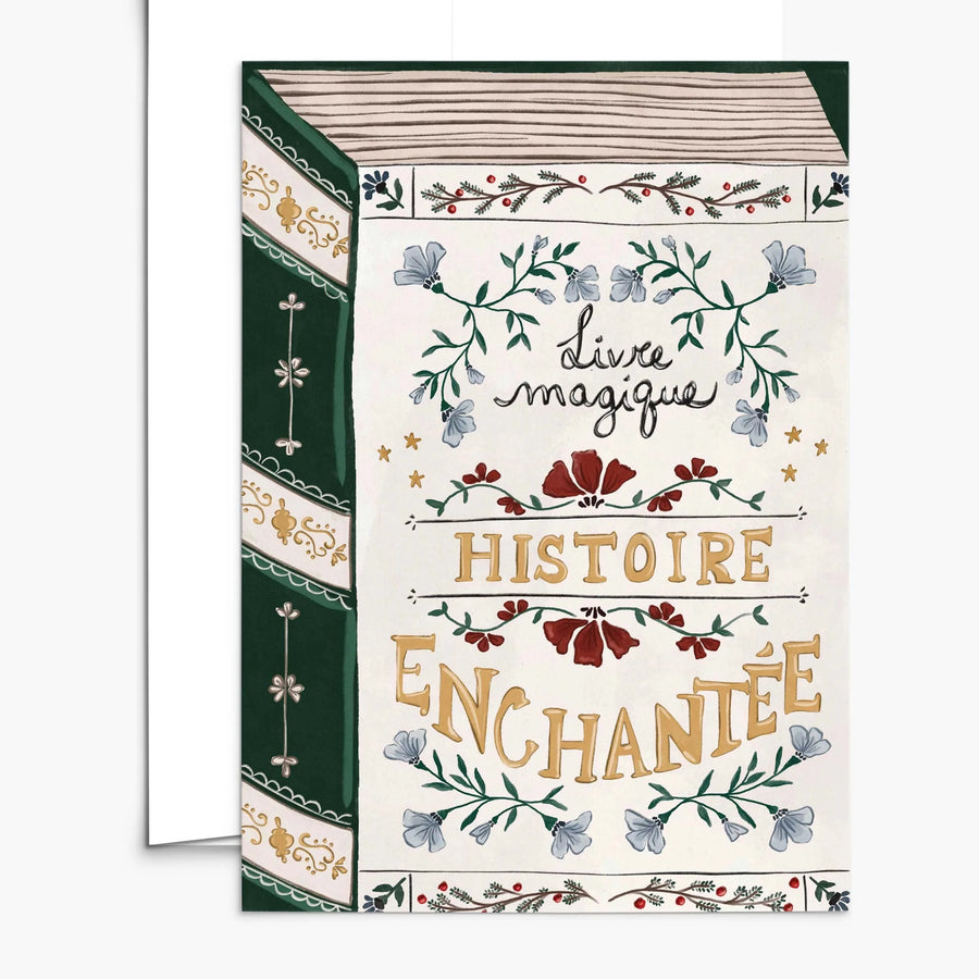 Carte de Noël - Livre magique