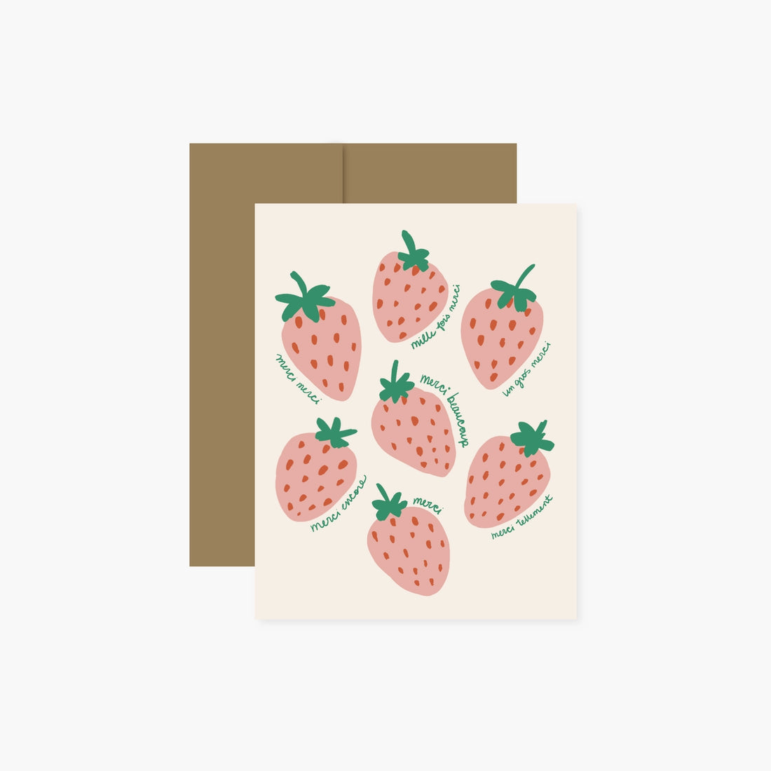 Carte de souhaits - Merci Fraise