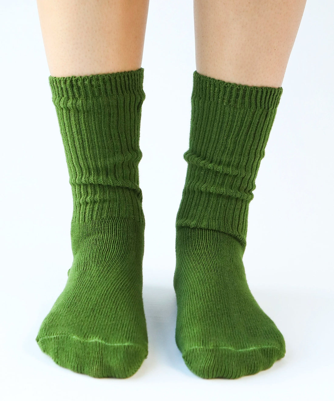 Chaussettes en coton teint - Mousse