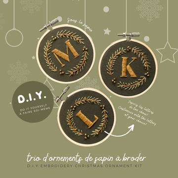Ensemble de broderie - Ornements Dans le sapin