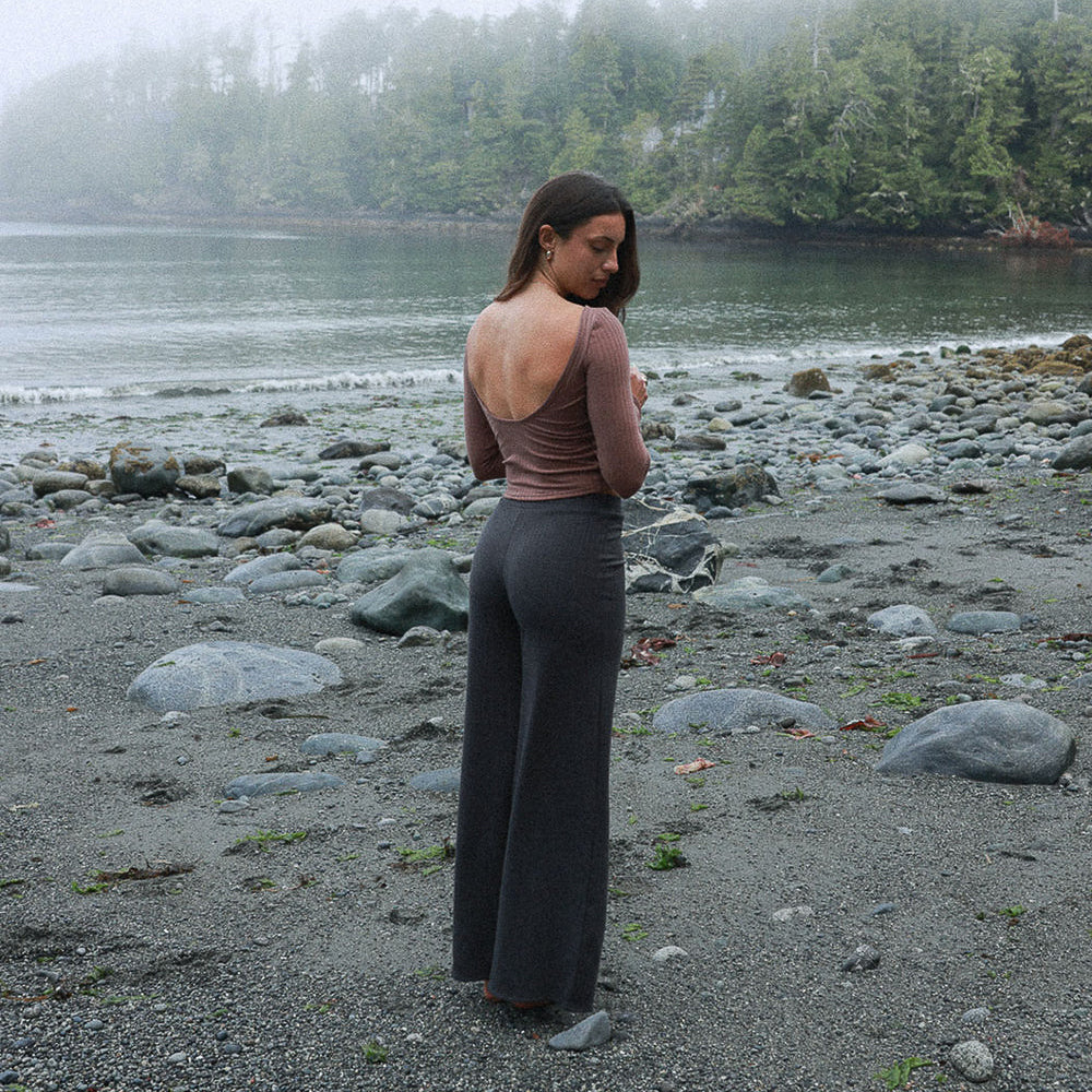 Pantalon ample texturé Flowy - Storm