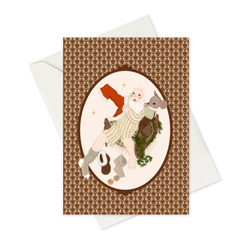 Carte de Noël - Papa Noël