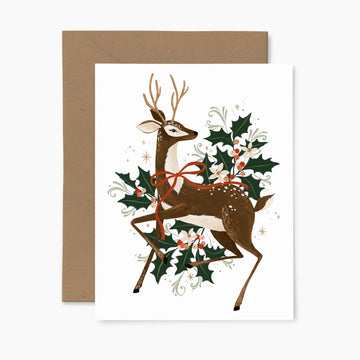 Carte de Noël - Renne de Noël