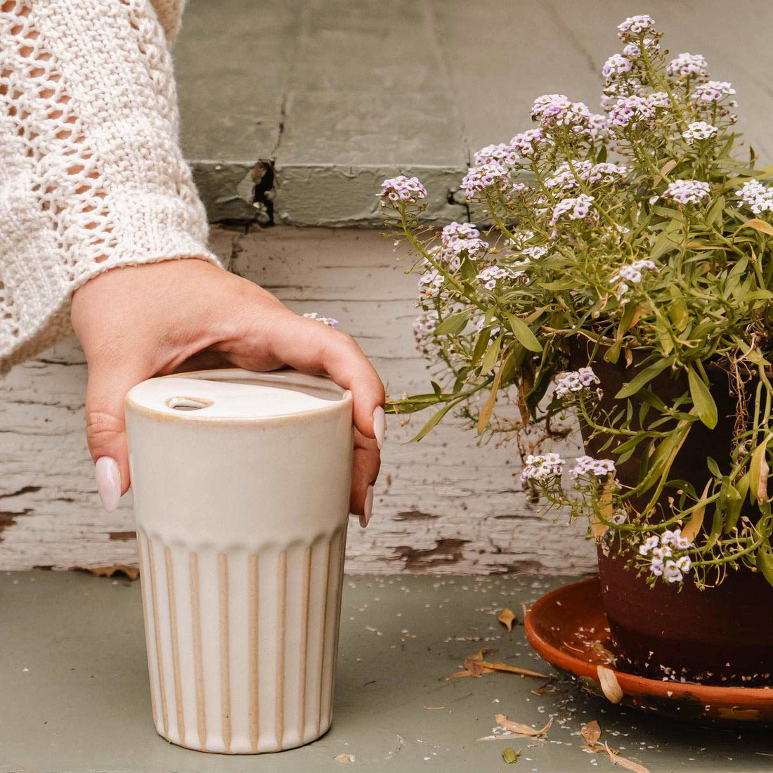 Tasse à emporter en céramique