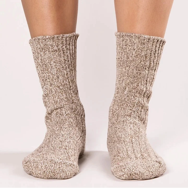 Chaussettes épaisses en coton - Mélange sable