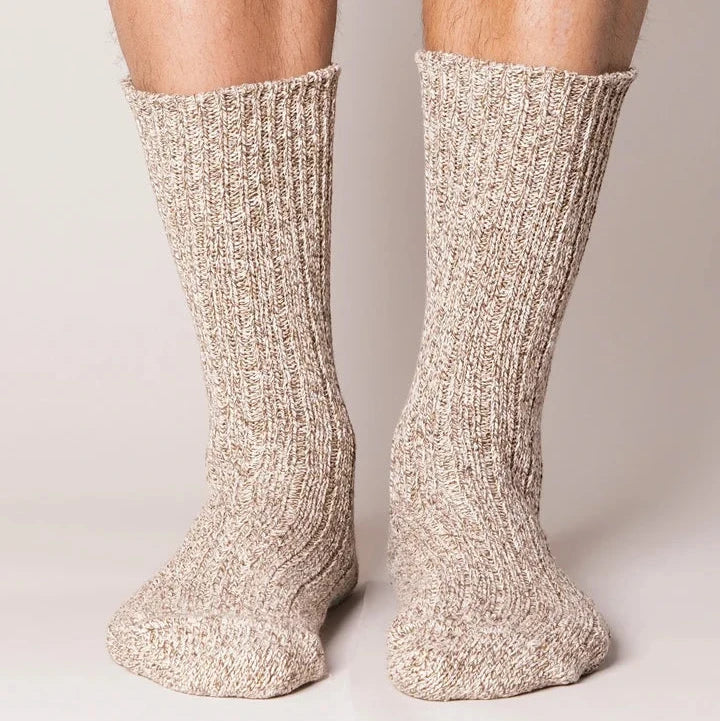 Chaussettes épaisses en coton - Mélange sable